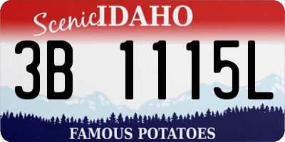 ID license plate 3B1115L
