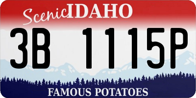 ID license plate 3B1115P