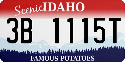 ID license plate 3B1115T