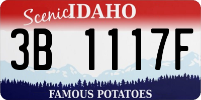 ID license plate 3B1117F