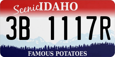 ID license plate 3B1117R