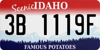 ID license plate 3B1119F