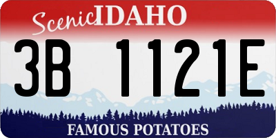 ID license plate 3B1121E