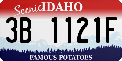 ID license plate 3B1121F
