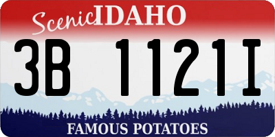 ID license plate 3B1121I