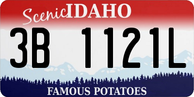ID license plate 3B1121L