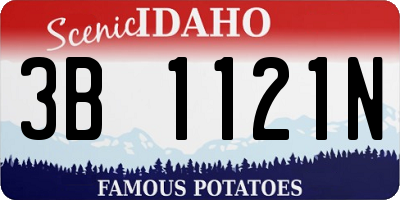 ID license plate 3B1121N