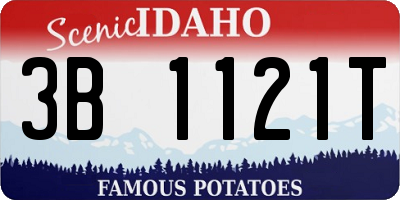 ID license plate 3B1121T