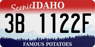 ID license plate 3B1122F