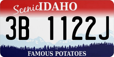 ID license plate 3B1122J