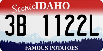 ID license plate 3B1122L