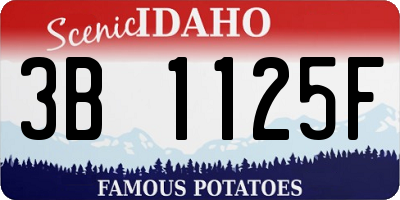 ID license plate 3B1125F