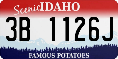 ID license plate 3B1126J