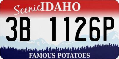 ID license plate 3B1126P