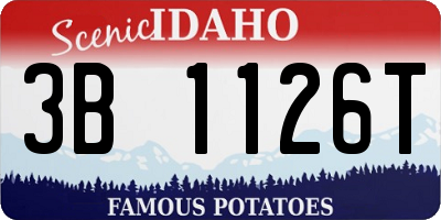 ID license plate 3B1126T