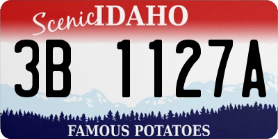 ID license plate 3B1127A