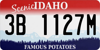 ID license plate 3B1127M