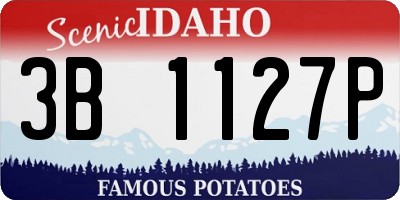 ID license plate 3B1127P