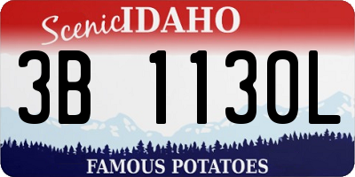 ID license plate 3B1130L