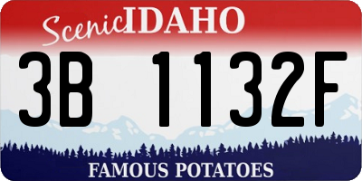 ID license plate 3B1132F