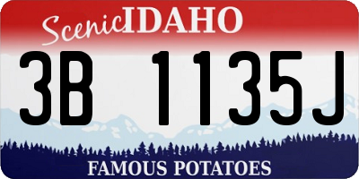 ID license plate 3B1135J