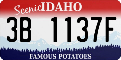 ID license plate 3B1137F