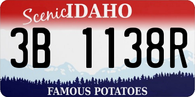 ID license plate 3B1138R