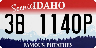 ID license plate 3B1140P