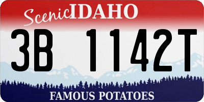 ID license plate 3B1142T