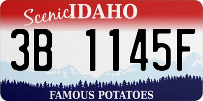 ID license plate 3B1145F