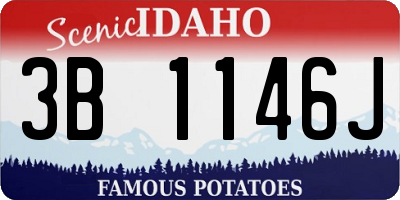 ID license plate 3B1146J