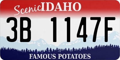 ID license plate 3B1147F