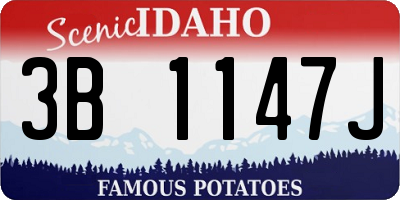 ID license plate 3B1147J
