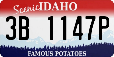 ID license plate 3B1147P