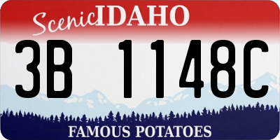 ID license plate 3B1148C