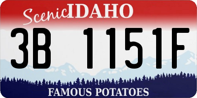 ID license plate 3B1151F