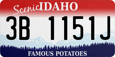 ID license plate 3B1151J
