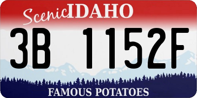 ID license plate 3B1152F