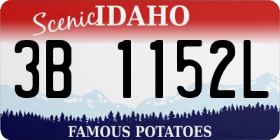 ID license plate 3B1152L