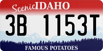 ID license plate 3B1153T