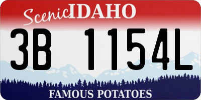 ID license plate 3B1154L