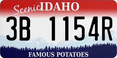 ID license plate 3B1154R
