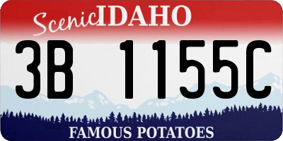 ID license plate 3B1155C