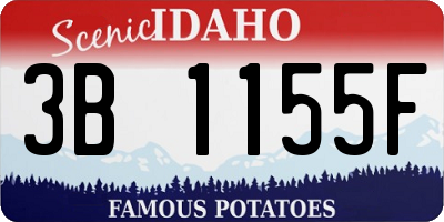 ID license plate 3B1155F