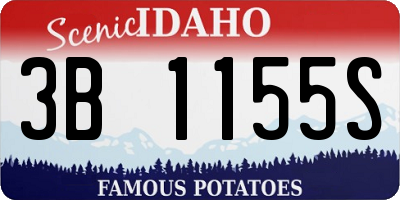 ID license plate 3B1155S