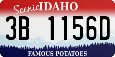 ID license plate 3B1156D