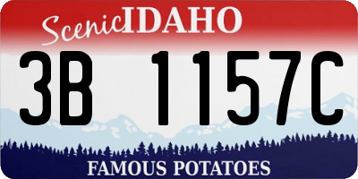 ID license plate 3B1157C