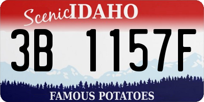 ID license plate 3B1157F