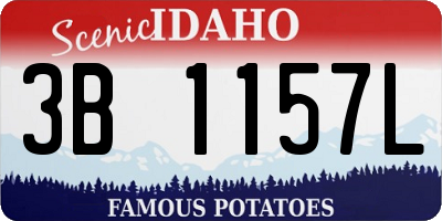 ID license plate 3B1157L