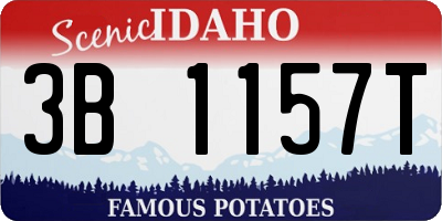 ID license plate 3B1157T